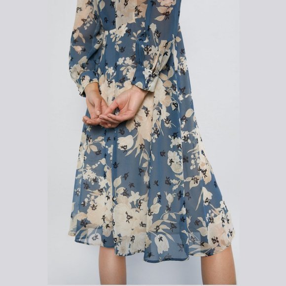 ZARA Floral Print Dress - Picture 15 of 16
